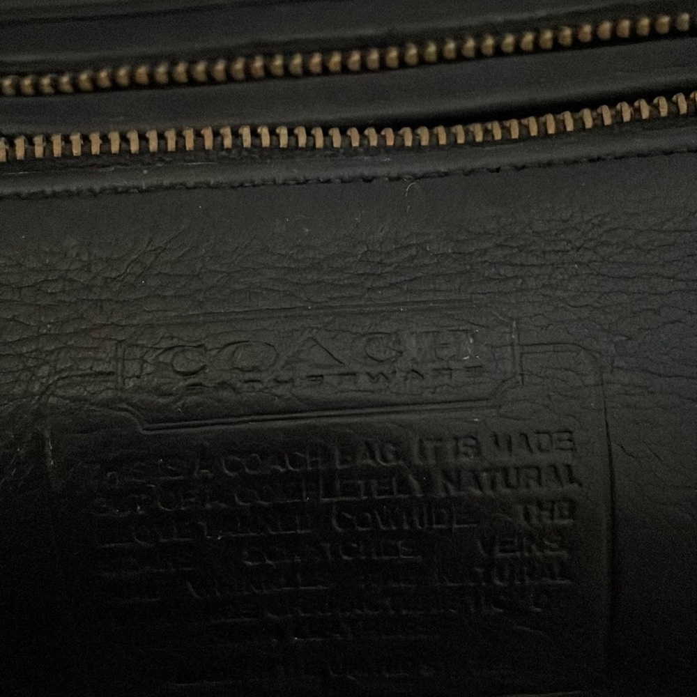 black leather coach purse medium size